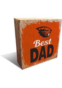Oregon State Beavers Best Dad Block Sign
