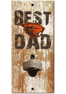 Oregon State Beavers Best Dad Bottle Opener Sign