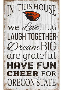 Oregon State Beavers In This House 11x19 Sign
