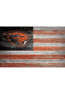 Oregon State Beavers Distressed Flag Picture Frame