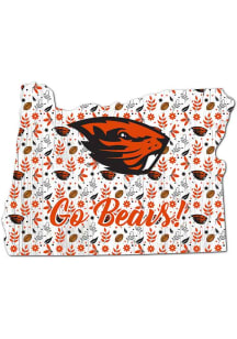 Oregon State Beavers 24 Inch Floral State Wall Art