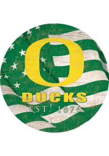 Oregon Ducks 24in Flag Circle Sign