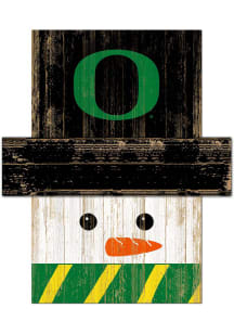 Oregon Ducks Snowman Head 6x5 Sign