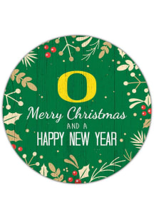 Oregon Ducks Merry Christmas and New Year Circle Sign