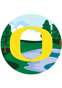 Oregon Ducks Landscape Circle Sign