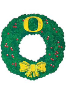 Oregon Ducks Team Wreath 16 Inch Sign - Green