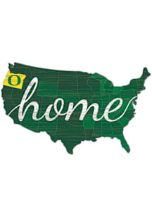 Oregon Ducks USA Shape Cutout Sign - Green