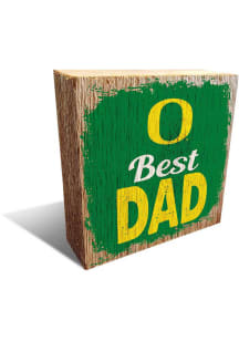 Oregon Ducks Best Dad Block Sign