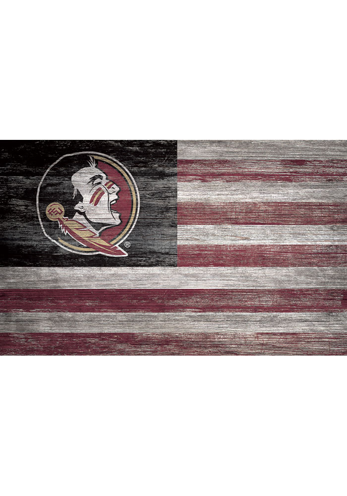Florida State Seminoles Distressed Flag 11x19 Sign