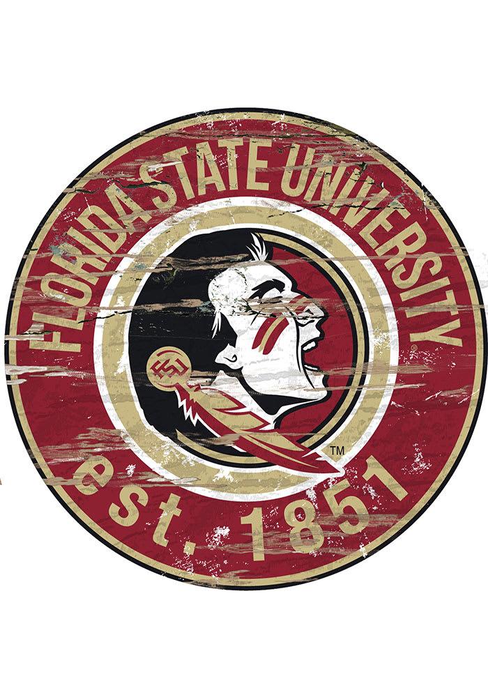 Florida State Seminoles Established Date Circle 24 Inch Sign