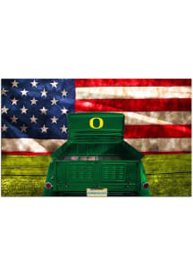 Oregon Ducks Patriotic Retro Truck Sign