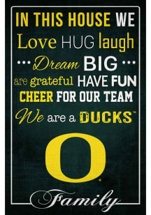 Oregon Ducks In This House 17x26 Sign