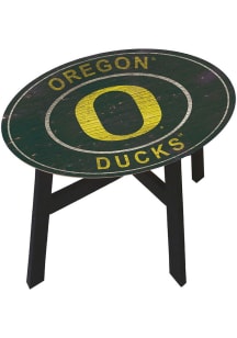 Oregon Ducks Logo Heritage Side Green End Table