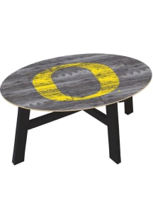 Oregon Ducks Distressed Wood Grey Coffee Table