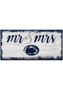 Penn State Nittany Lions Script Mr and Mrs Sign