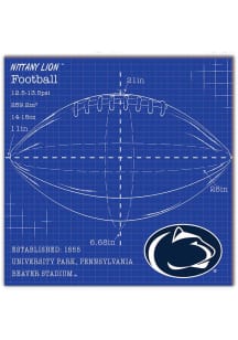 Penn State Nittany Lions Ball Blueprint Sign