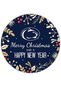 Penn State Nittany Lions Merry Christmas and New Year Circle Sign
