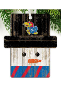 Kansas Jayhawks Snowman Ornament