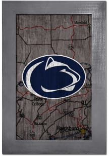 Penn State Nittany Lions City Map Sign