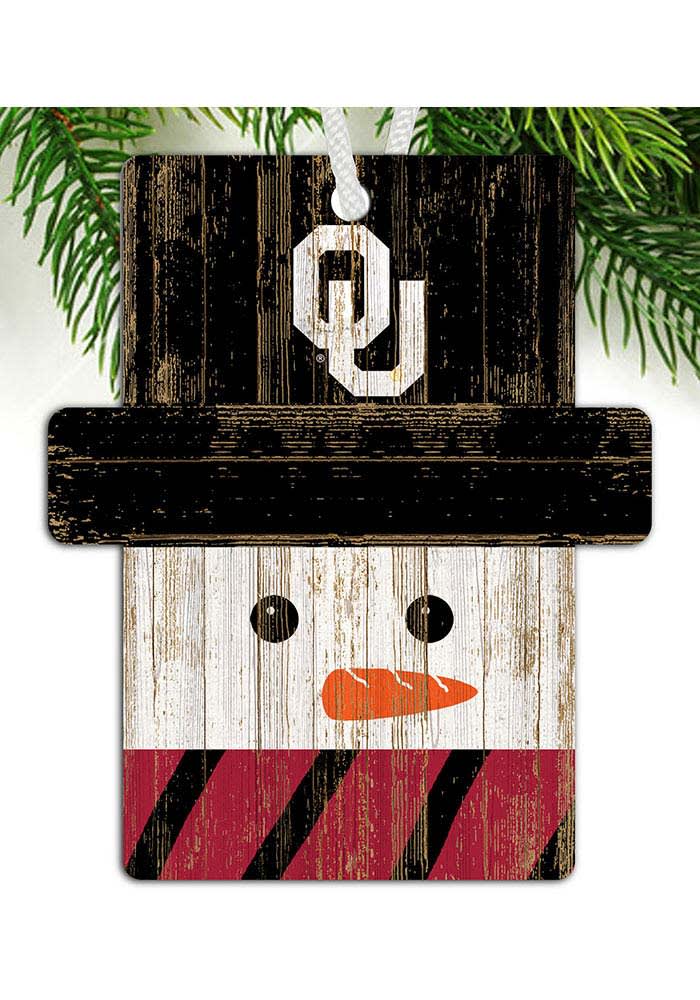 Oklahoma Sooners Snowman Ornament