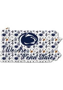Penn State Nittany Lions 24 Inch Floral State Wall Art