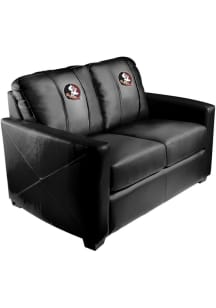 Florida State Seminoles Faux Leather Love Seat - Black