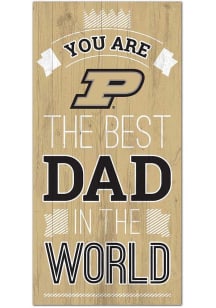 Black Purdue Boilermakers Best Dad in the World Sign