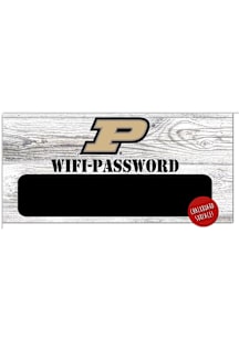 Purdue Boilermakers Wifi Password 6x12 Sign - Black