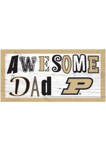 Black Purdue Boilermakers Awesome Dad Sign