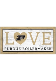 Black Purdue Boilermakers Love 6x12 Sign