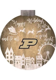 Purdue Boilermakers Christmas Village Sign - Black