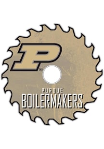 Purdue Boilermakers Rust Circular Saw Sign - Black