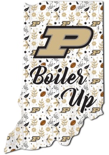 Purdue Boilermakers Floral State Sign