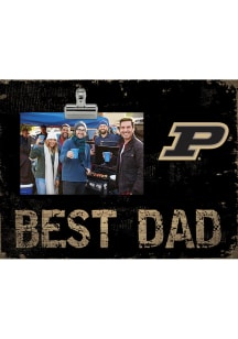 Black Purdue Boilermakers Best Dad Clip Picture Frame