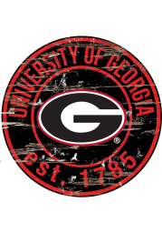 Georgia Bulldogs Established Date Circle 24 Inch Sign