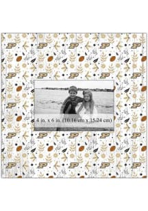 Purdue Boilermakers Floral Pattern Picture Frame