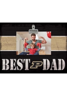 Black Purdue Boilermakers Best Dad Clip Picture Frame