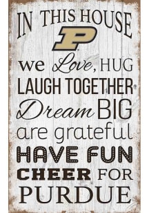Purdue Boilermakers In This House 11x19 Sign