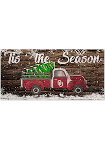 Oklahoma Sooners Tis the Season 6x12 Sign - Red