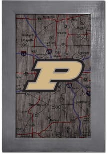 Purdue Boilermakers City Map Sign