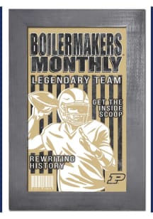 Purdue Boilermakers 11x19 Framed Monthly Sign