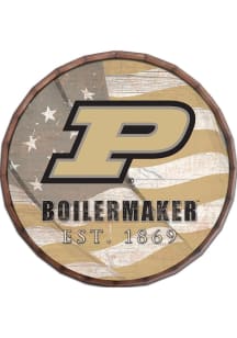 Purdue Boilermakers Flag 16 Inch Barrel Top Sign