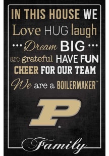 Purdue Boilermakers In This House 17x26 Sign