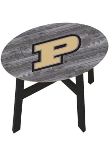 Purdue Boilermakers Logo Heritage Side Black End Table