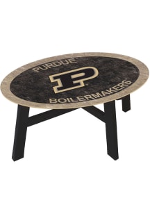 Purdue Boilermakers Team Color Logo Black Coffee Table