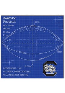 South Carolina Gamecocks Ball Blueprint Sign