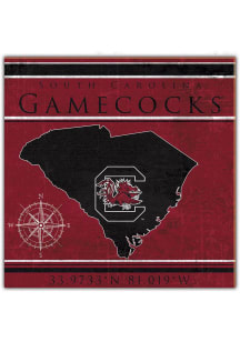South Carolina Gamecocks Coordinates Sign