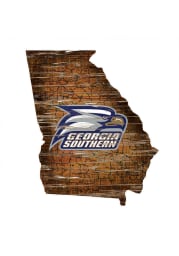 Georgia Southern Eagles Distressed State 24 Inch Sign