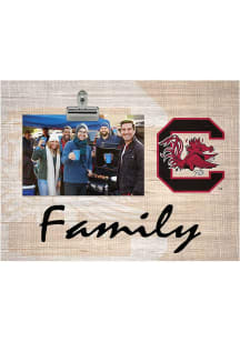 South Carolina Gamecocks Family Burlap Clip Picture Frame