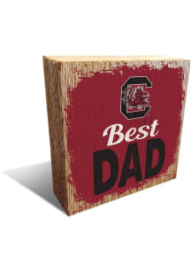 South Carolina Gamecocks Best Dad Block Sign